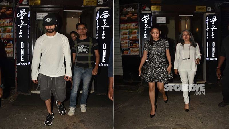 Shahid Kapoor And Mira Rajput Get Snapped In Mumbai Last Night For A Family Dinner Outing