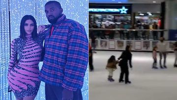 Kim Kardashian Reveals She Has FAITH In Kanye West As He Successfully Catches Her Phone On An Ice Skating Rink