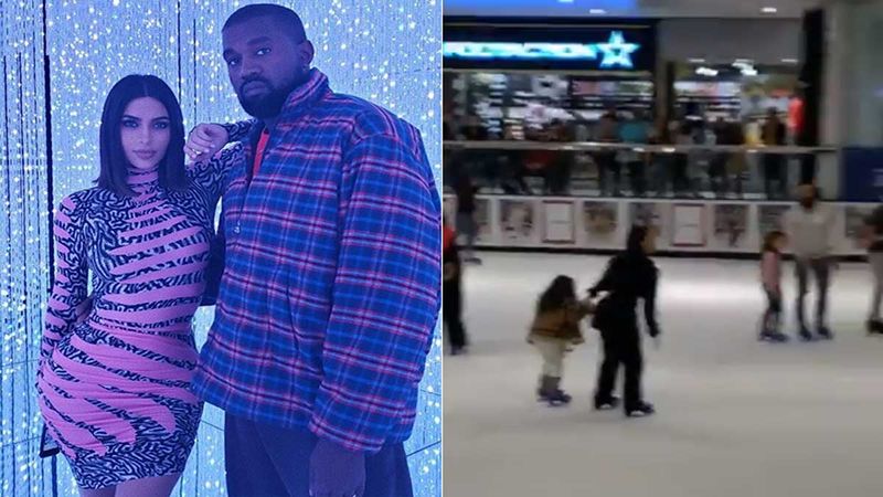 Kim Kardashian Reveals She Has FAITH In Kanye West As He Successfully Catches Her Phone On An Ice Skating Rink