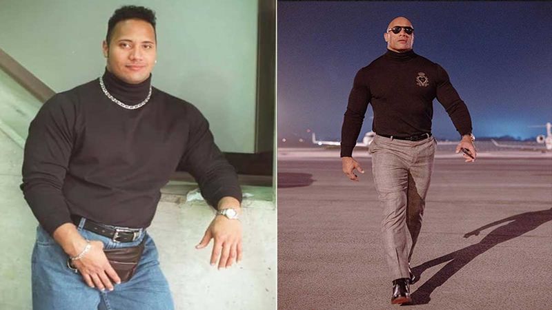 Jumanji The Next Level Premiere: Who Wore The Black Turtle Neck better? 1994's The Rock Or 2019's Dwayne Johnson