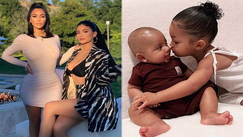 Kim Kardashian Shares A ‘Sweet’ Pic Of Kylie Jenner’s Daughter Stormi Planting A Kiss On Son Psalm’s Cheek