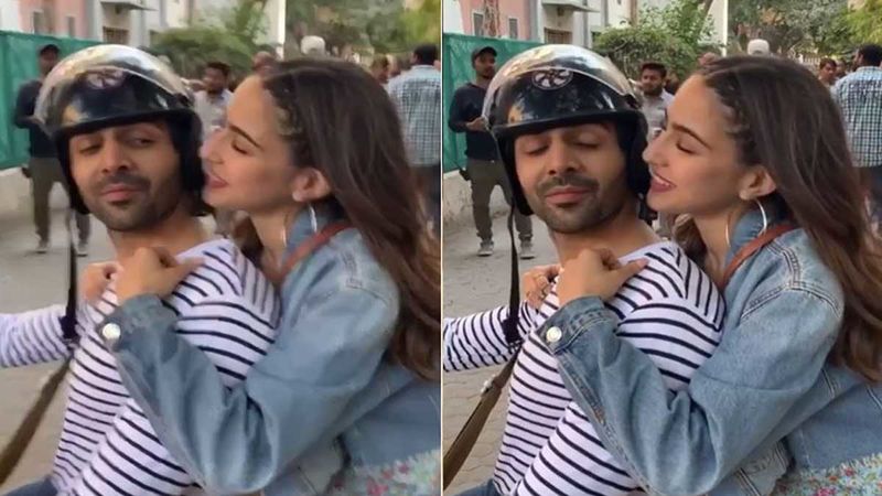 Love Aaj Kal: Sara Ali Khan And Kartik Aaryan Almost Lock Lips On A Bike- WATCH VIDEO