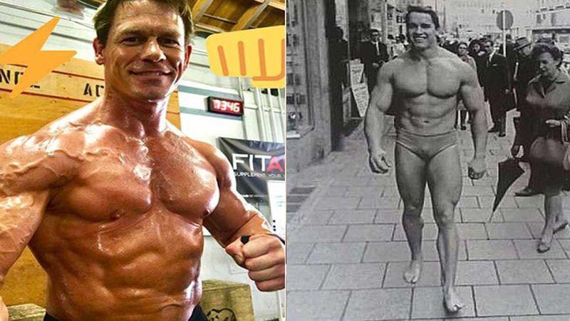 John Cena Posts A Black And White Pic Of Arnold Schwarzenegger Flaunting His Manhood; Fans Ask 'Who Is He?'