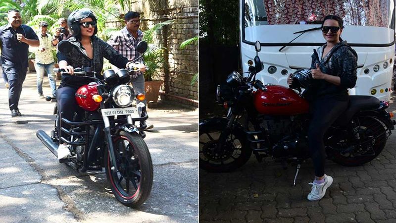 Sonakshi Sinha Rides A Bullet To Kareena Kapoor Khan’s Show ‘What Women Want’; Leaves Mumbai Streets In Frenzy