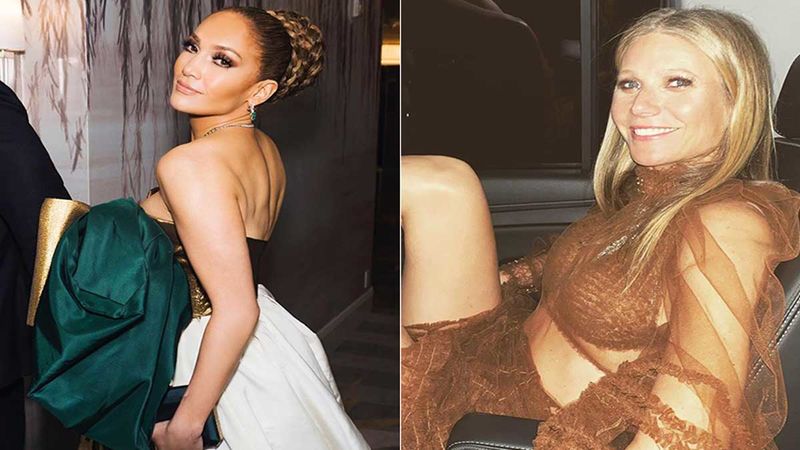 Diet Prada Compares Jennifer Lopez-Gweneth Paltrow's Golden Globes 2020 Gown To A Gift Box And A Dead Xmas Tree