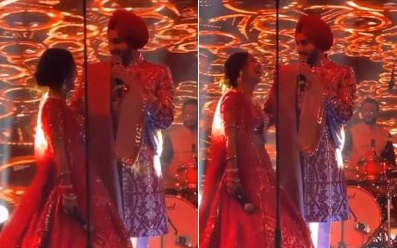 Neha Kakkar And Rohanpreet Singh Steal The Mic And The Show At Their Reception; New Husband Leaves Neha Blushing As He Sings Her Favourite Romantic Song - Video