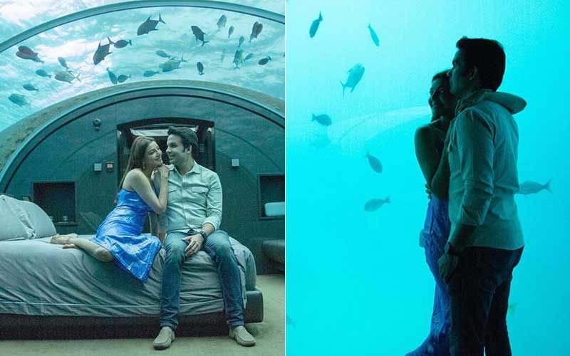 Kajal Aggarwal And Hubby Gautam Kitchlu Enjoy A Peaceful View; Watch Fishes Swim From An Underwater Bedroom