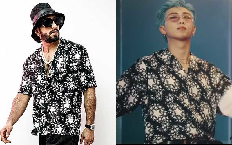Ranveer Singh Shines In A Starry Shirt In Latest Pic; Steals Style Cue From Korean Band BTS Member RM