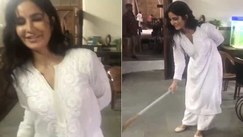 Sooryavanshi: Katrina Kaif HITS Akshay Kumar With A BROOM While She Sweeps The Floor; We Can't Stop Laughing