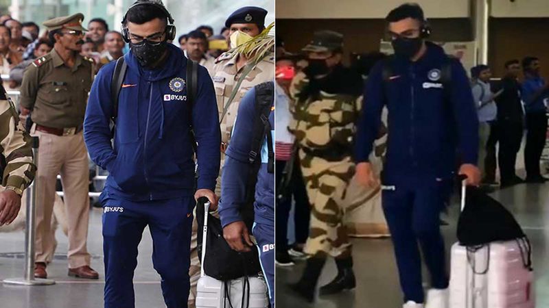 Coronavirus Outbreak: Virat Kohli Back Home With A Mask On After The Cancelled Match; Asks Fans To Stay Strong And Fight