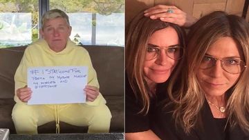 Ellen DeGeneres Takes The #IStayHomeFor Challenge; Nominates Jennifer Aniston, Courteney Cox And Others -Watch