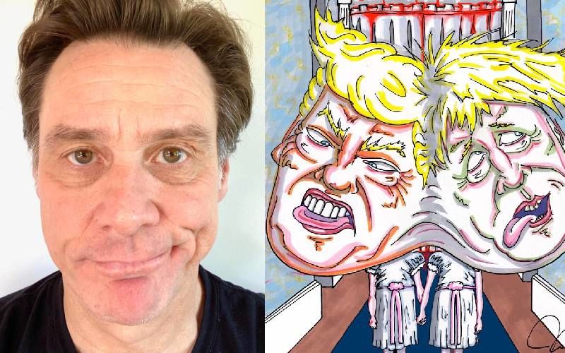 Jim Carrey Projects US President Donald Trump And British Prime Minister Boris Johnson As Ghost Twins In His Latest Painting