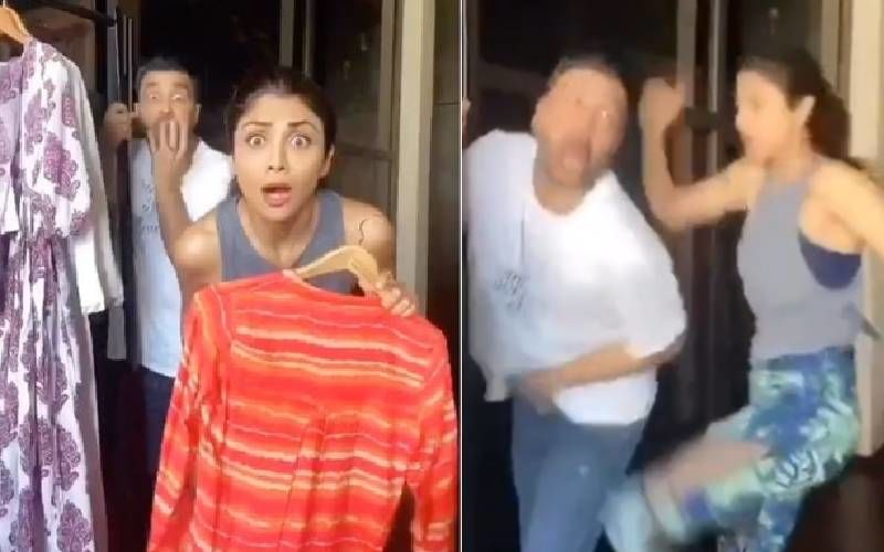 Shilpa Shetty Kicks And Punches Husband Raj Kundra As A Maid Accuses Him Of Kissing Her
