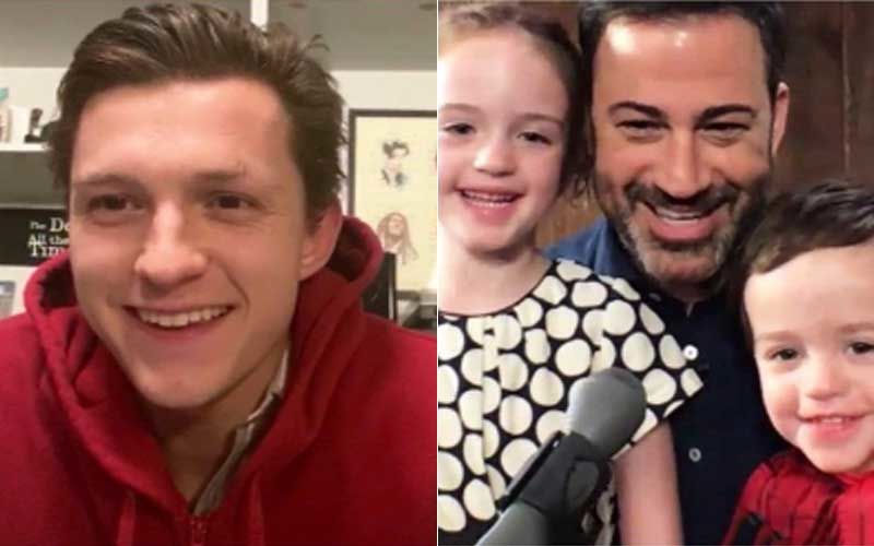 Tom Holland Aka Spiderman Wishes His Biggest Fan Billy Kimmel; Dons The Superhero Suit For Jimmy Kimmel's Little Man