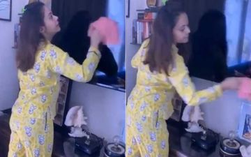 Bigg Boss 13’s Devoleena Bhattacharjee Shares A Sneak-Peek Of Her Quarantine Life; Says ‘Kaam Karo Kaam’ Wiping Her TV Screen