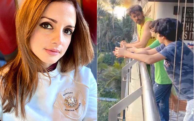 Sussanne Khan’s Video Of Hrithik Roshan And Kids Standing In The Balcony Is All Things Adorbs
