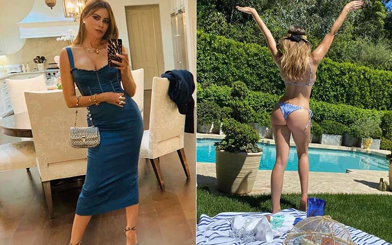 Modern Family Star Sofia Vergara Flaunts Her Perky Backside In A Tiny Bikini; Shows Off Her Hot Bod On A Patio Picnic