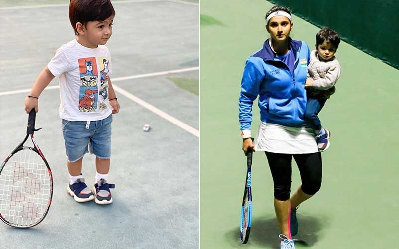 Sania Mirza’s Son Izhaan Mirza Malik Accompanies Mom To The Tennis Court With A Racket And We Must Say He’s Quite Ready