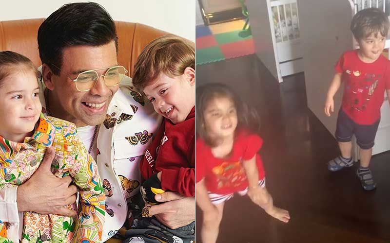 Karan Johar’s Twins Yash-Roohi Johar Groove To The Beats Of Aankh Marey; Drag Father To The Dance Floor In This Funny AF Video
