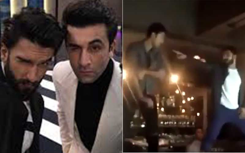 When Ranbir Kapoor And Ranveer Singh Were Crazy Enough To Dance On A Bar Island At A Party- WATCH