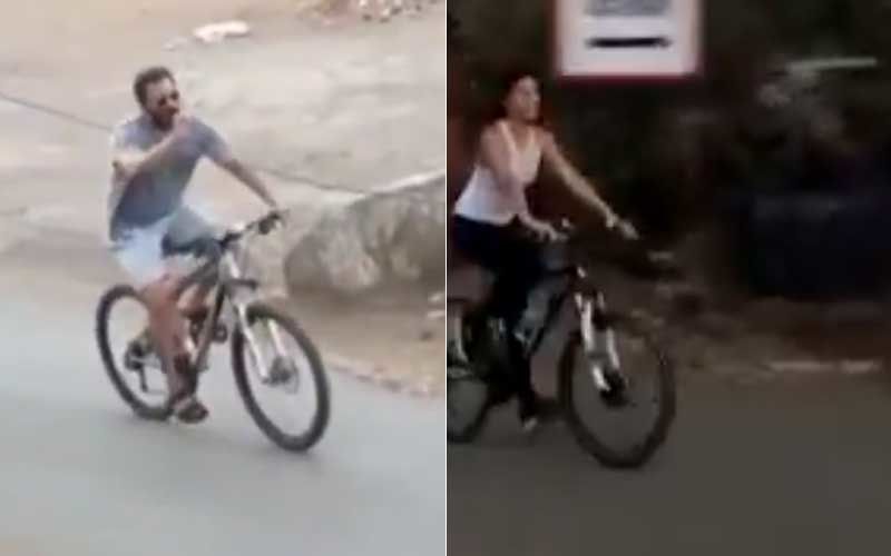 Amid Lockdown Salman Khan And Jacqueline Fernandez Enjoy A Cycling Session In Panvel; Excited Fans Share Videos-WATCH