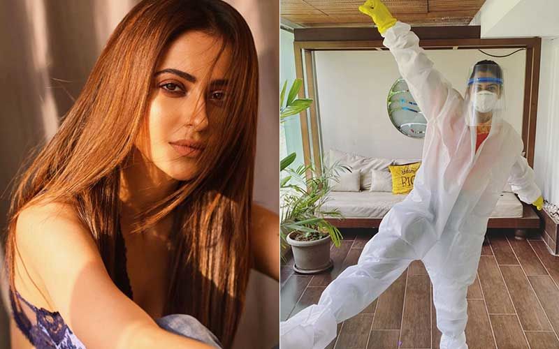 Rakul Preet Sex Videos Telugu Heroine - Rakul Preet Singh Gets Dressed In A PPE Kit; Actress Giving Up Sassy  Airport Looks For Safety Is LIT AF