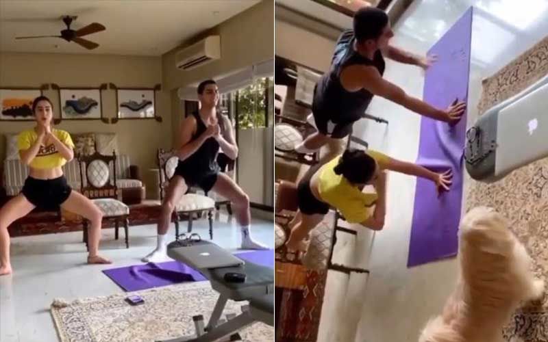 Sara Ali Khan And Brother Ibrahim Ali Khan Are #SiblingGoals As They Workout Together At Home Amid Lockdown –WATCH The Motivating Video