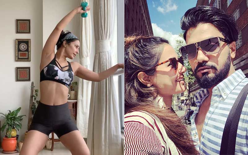 Hina Khan Shares An Inspiring Video As She Performs Barre Pilates At Home; BF Rocky Jaiswal Is Mighty Impressed