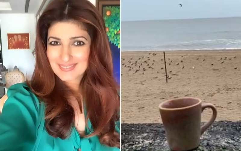 Cyclone Nisarga: Twinkle Khanna Says ‘Stay Safe Folks'; Enjoys A Hot Cup Of Chai By The Sea Before The Cyclone Hits -VIDEO