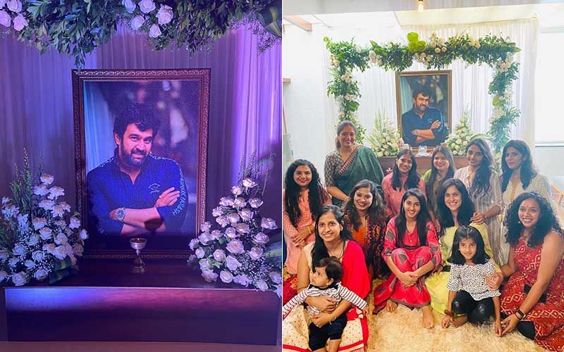 Chiranjeev Sarja’s Prayer Meet: Wife Meghana Says ‘Chiru Is A CELEBRATION’; Shares Smiling Pics Of Family As They Cherish Memories Of The Late Actor