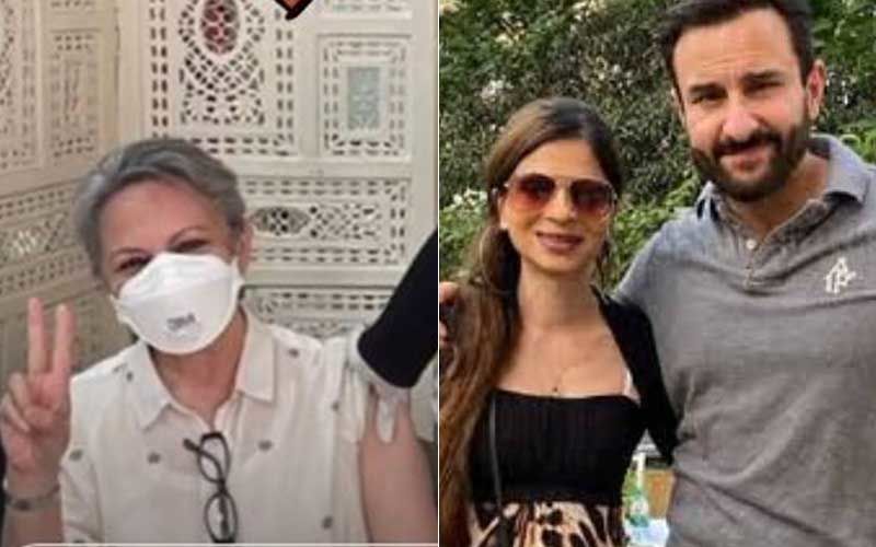 Sharmila Tagore Rocks A ‘Peace Sign’ As She Receives The COVID-19 Vaccine Jab; Saif Ali Khan’s Sis Saba Ali Khan Shares Pic