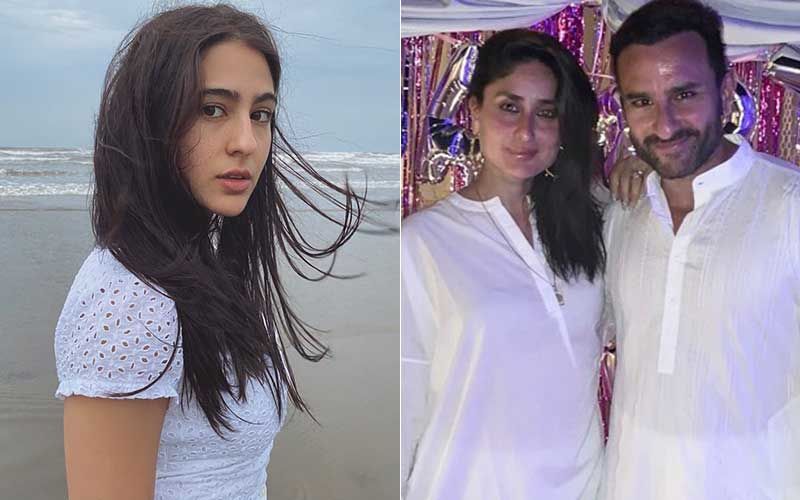 Sara Ali Khan Looks Spectacular As She Attends Holi 2021 Bash At Saif Ali Khan And Kareena Kapoor Khan's House