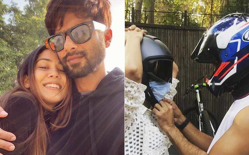 Mira Rajput Gives Fans A Glimpse Of ‘ACP Shadyuman’ Aka Shahid Kapoor; Couple Heads Out For A Bike Ride Wearing Helmets For Safety