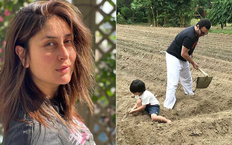 Earth Day 2021: Kareena Kapoor Khan Urges Fans To ‘Plant More Trees’; Drops Pics Of Her ‘Favourite Boys’ Saif Ali Khan-Taimur Ali Khan Farming At Pataudi Palace