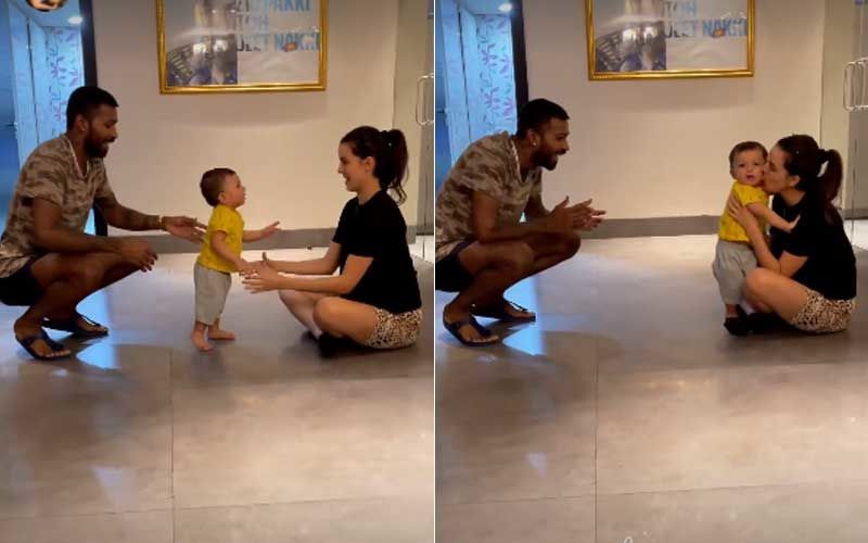 Hardik Pandya Cheers For Son Agastya As He Takes Baby Steps; Natasa Stankovic Showers Her Little One With Kisses-WATCH Video