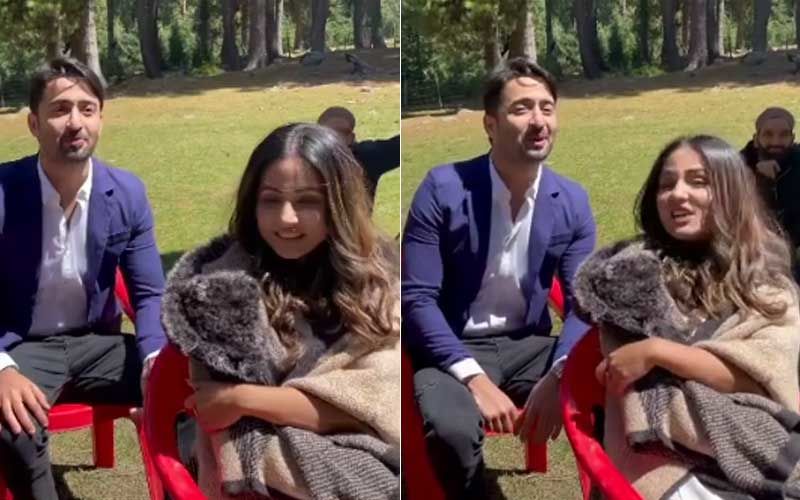 Hina Khan Calls Shaheer Sheikh ‘Farzi Kashmiri’ For Not Remembering Any Regional Song; Latter Shares BTS Video From Shoot of Song ‘Baarish Ban Jaana’