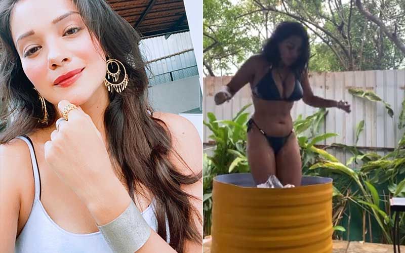 Megha Gupta’s June 4 Video Goes Viral On The Internet; Actress Wears A Skimpy Black Bikini, Slips In A Tub For Ice Bath Session-WATCH