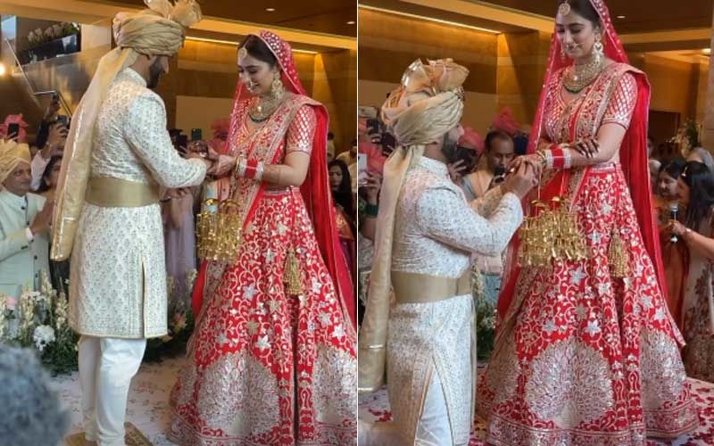 Rahul Vaidya-Disha Parmar Wedding: FIRST Glimpse Of The Couple From The Varmala Ritual; The Bride And Groom Look Beautiful