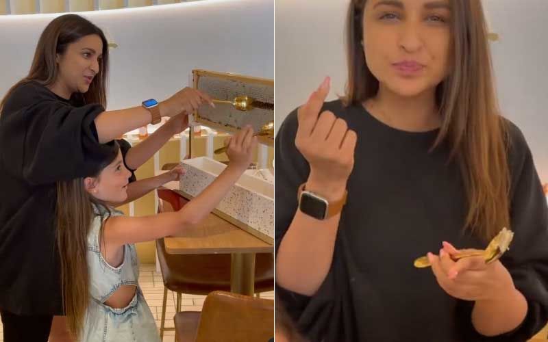 Parineeti Chopra Says ‘Getting My Own Fresh Honey For Today’; Scrapes The Hive With A Young Friend From A Honeycomb-WATCH