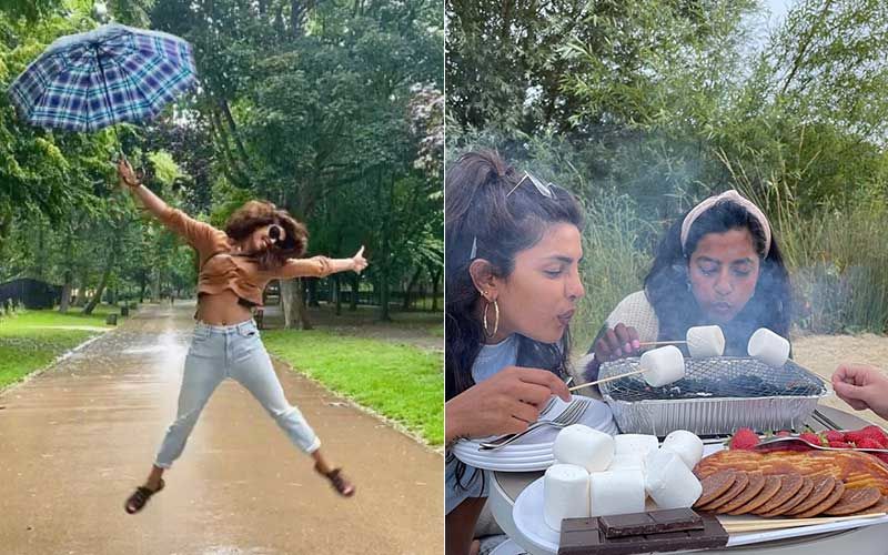 Priyanka Chopra Jonas Dumps Photos From Last Few Days In London With Friends; Actress Enjoys Roasting Marshmallows, Kayaking And Rains