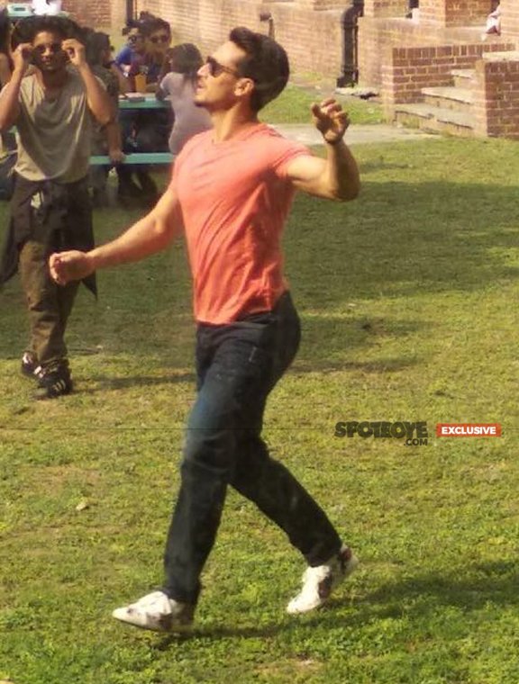 tiger shroff shoots for a song sequence in dehradun
