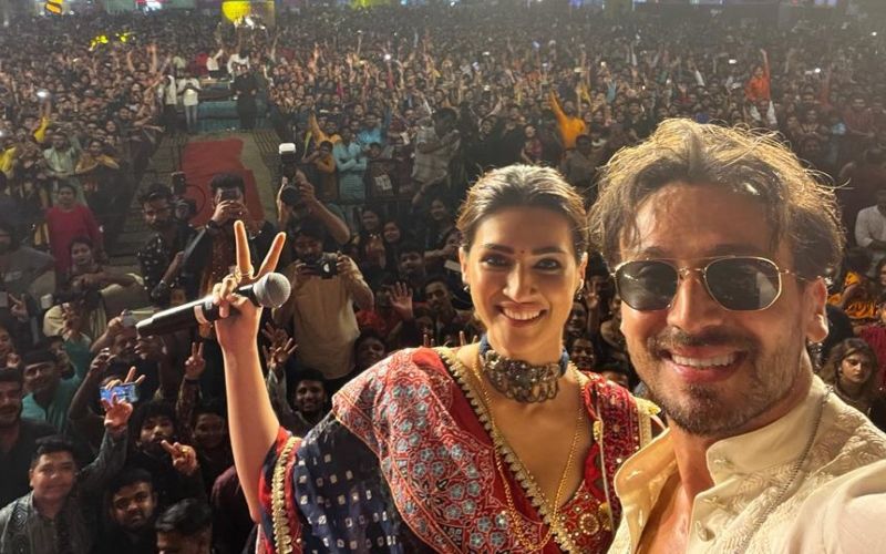 Tiger Shroff-Kriti Sanon Celebrate Navratri In Ahmedabad, Ahead Of The Release Of Their Film Ganapath: A Hero Is Born