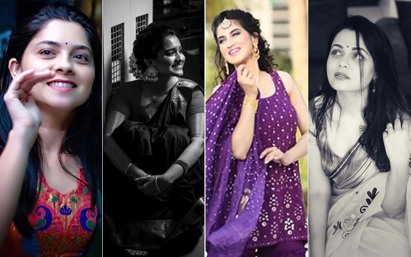 Marathi Actresses Hruta Durgule,  Smita Gondkar, Sonalee Kulkarni, Prarthana Behere Flaunt Their Traditional Marathi Beauty
