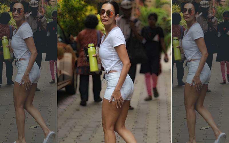 Malaika Arora's White Crop Top And Hotpants Are Rocking Our World About Right Now