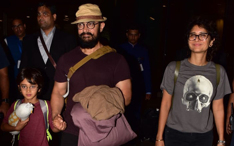 Airport Diaries: Aamir Khan, Kiran Rao And Their Little Man Azad Are Back From London Vacation