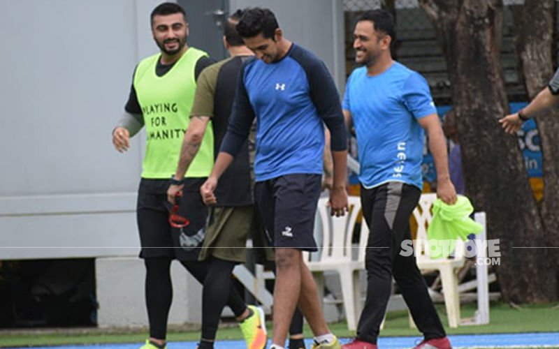 Bend It Like MS Dhoni: Cricketer Spotted Playing Football With Arjun Kapoor