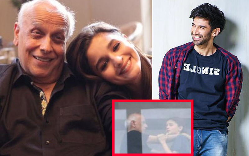 Alia Bhatt Is A Director's Actor; Takes Tips From Daddy Mahesh Bhatt While Aditya Roy Kapur Looks On As They Shoot For Sadak 2