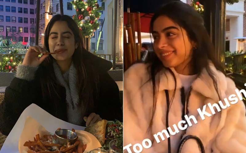 Janhvi Kapoor Feels ‘Too Much Khushi’ As She Indulges In Some Yummy Fries With Her Sister In The US