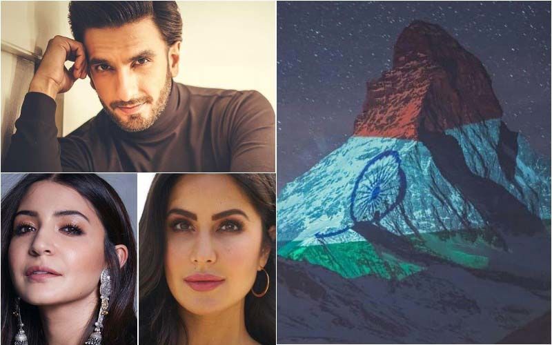 Ranveer Singh, Katrina Kaif, Anushka Sharma Are Awestruck By The Indian Flag Projected On Switzerland’s Matterhorn Mountain
