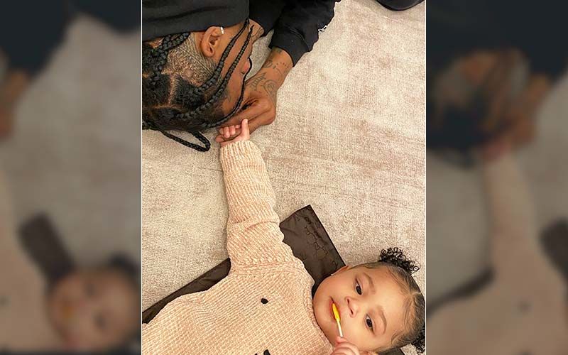 Kylie Jenner And Travis Scott’s Daughter Stormi Webster Is Full Of Beans For A Pool Play Date With Dada- VIDEO